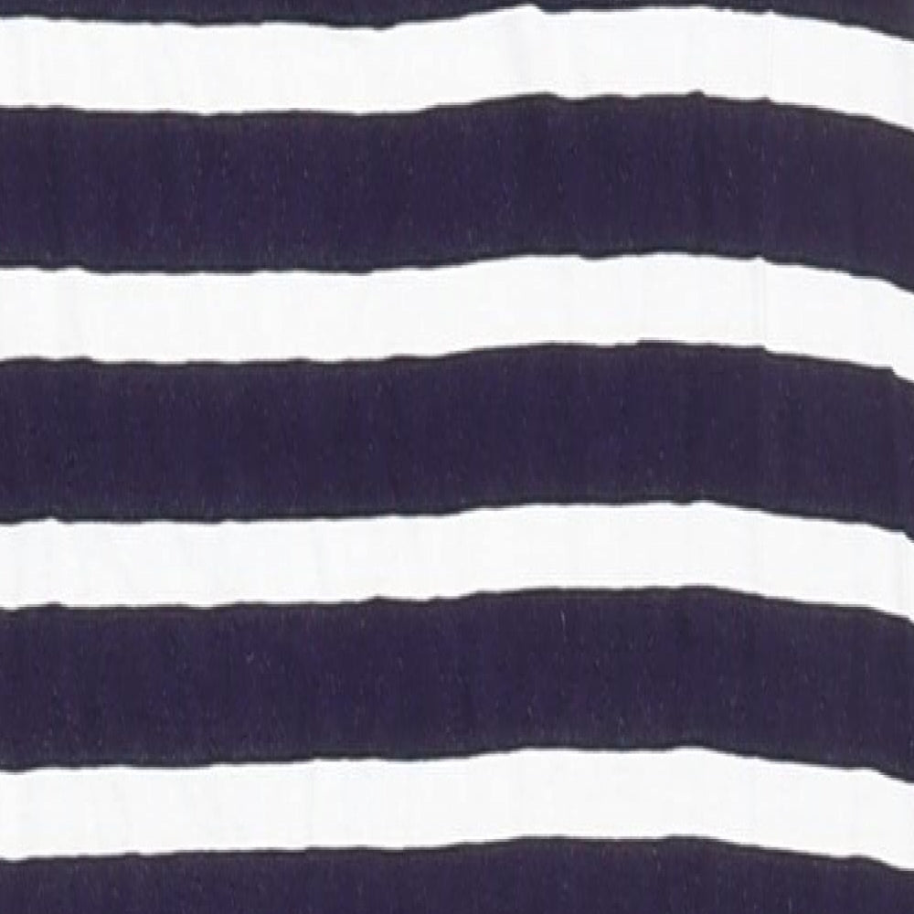 Atmosphere Womens Blue Striped Viscose Bodycon  Size 10  Scoop Neck Pullover