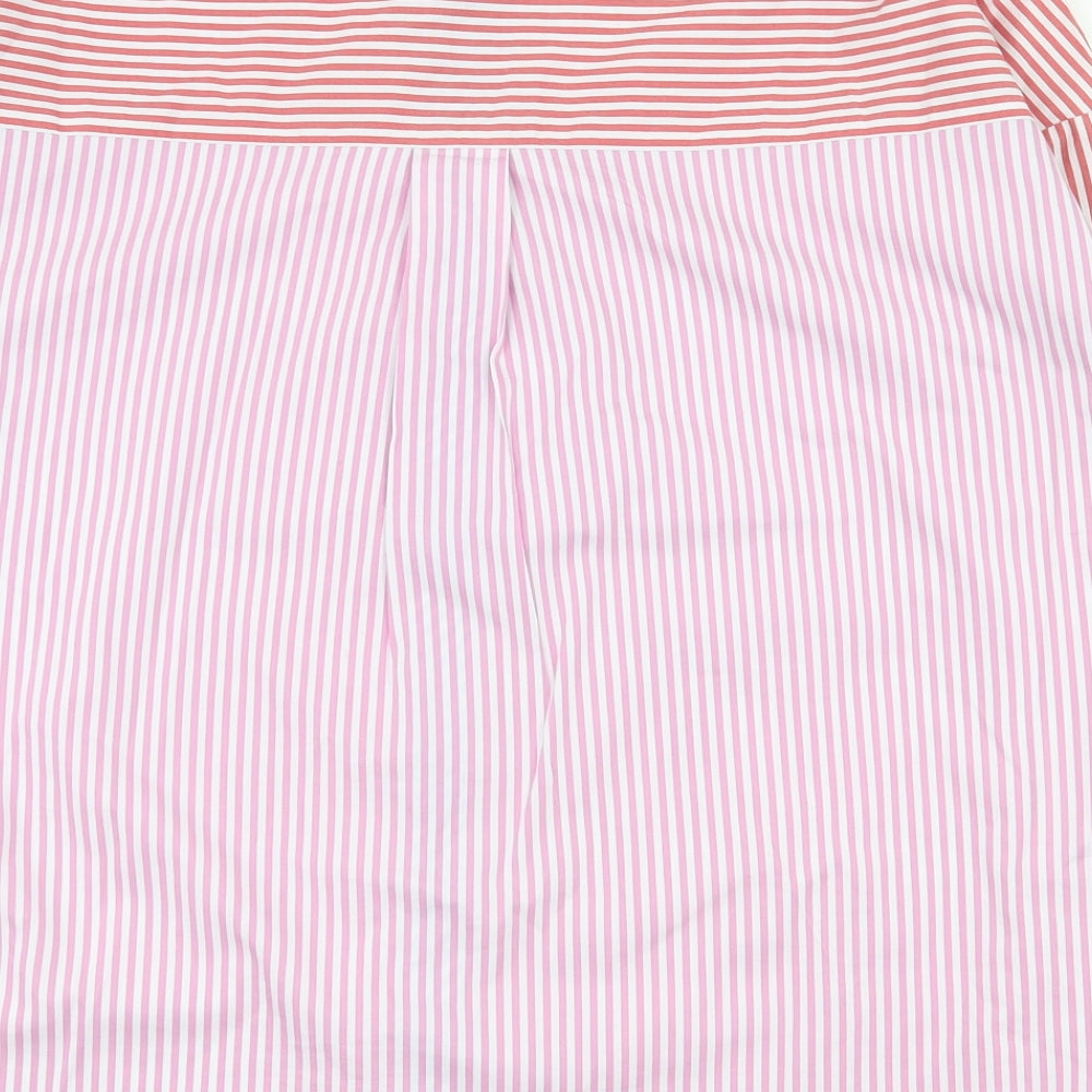 NEXT Womens Multicoloured Striped Cotton Basic Button-Up Size 8 Collared