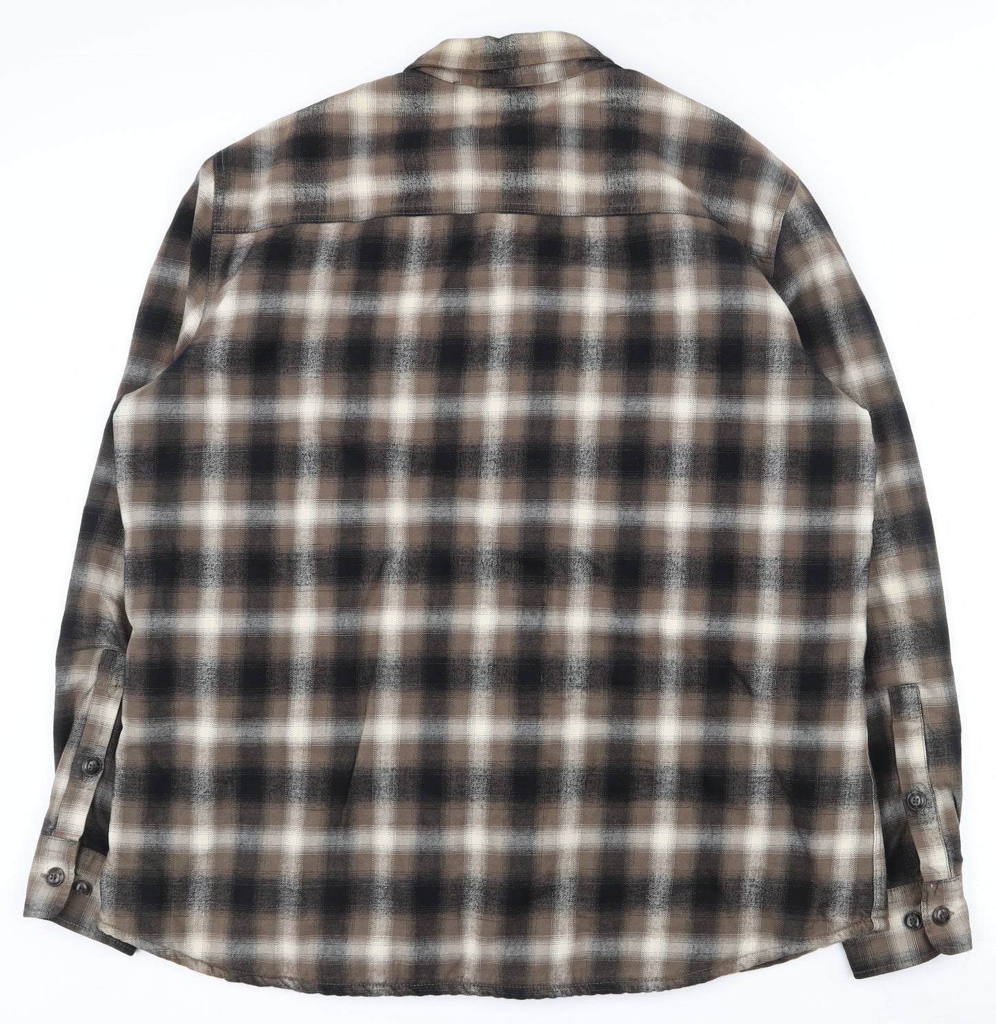 Marks and Spencer Mens Brown Plaid  Jacket  Size 2XL  Buckle