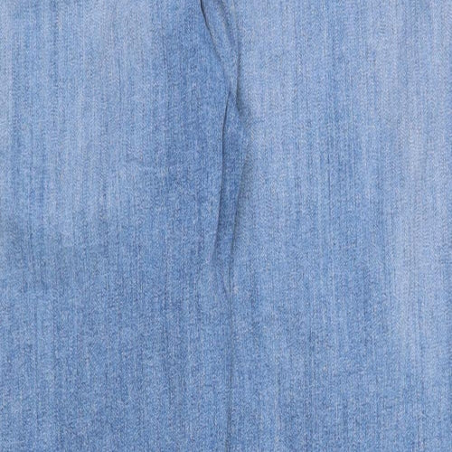 TU Womens Blue  Cotton Straight Jeans Size 22 L27 in Regular Zip