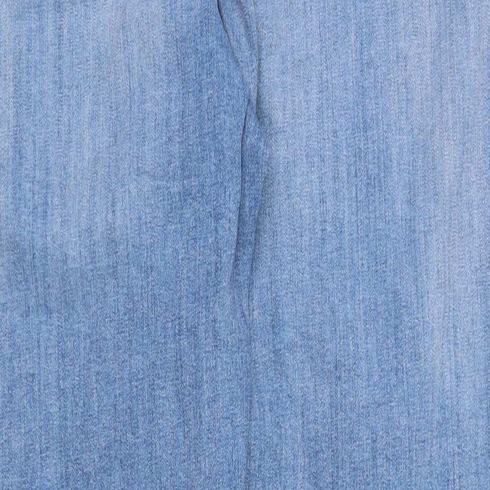 TU Womens Blue  Cotton Straight Jeans Size 22 L27 in Regular Zip
