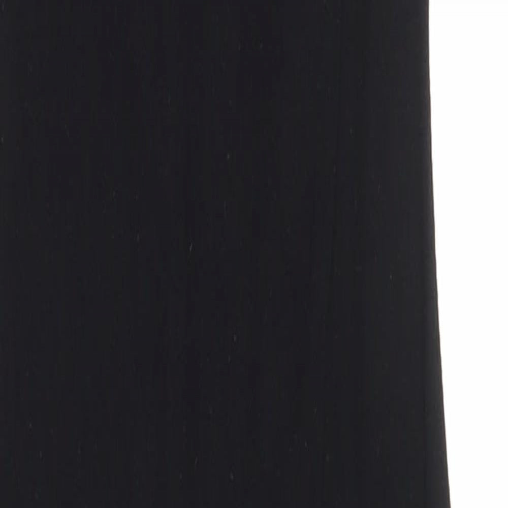 PRETTYLITTLETHING Womens Black  Viscose Bodycon  Size 4  Scoop Neck Pullover