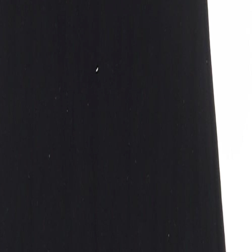 PRETTYLITTLETHING Womens Black  Viscose Bodycon  Size 4  Scoop Neck Pullover