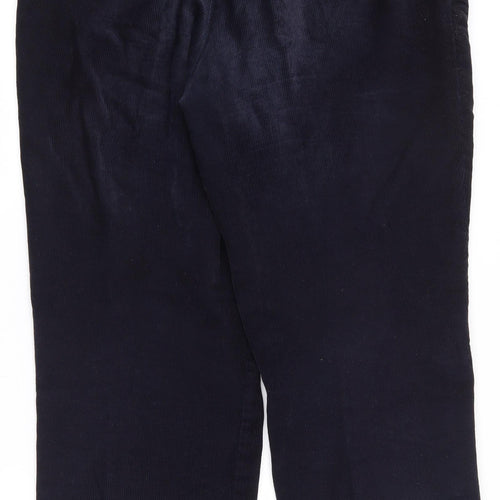 Dunnes Stores Mens Blue  Cotton Trousers  Size 36 in L29 in Regular Zip