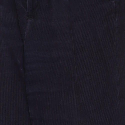 Dunnes Stores Mens Blue  Cotton Trousers  Size 36 in L29 in Regular Zip