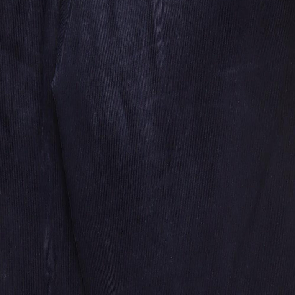 Dunnes Stores Mens Blue  Cotton Trousers  Size 36 in L29 in Regular Zip