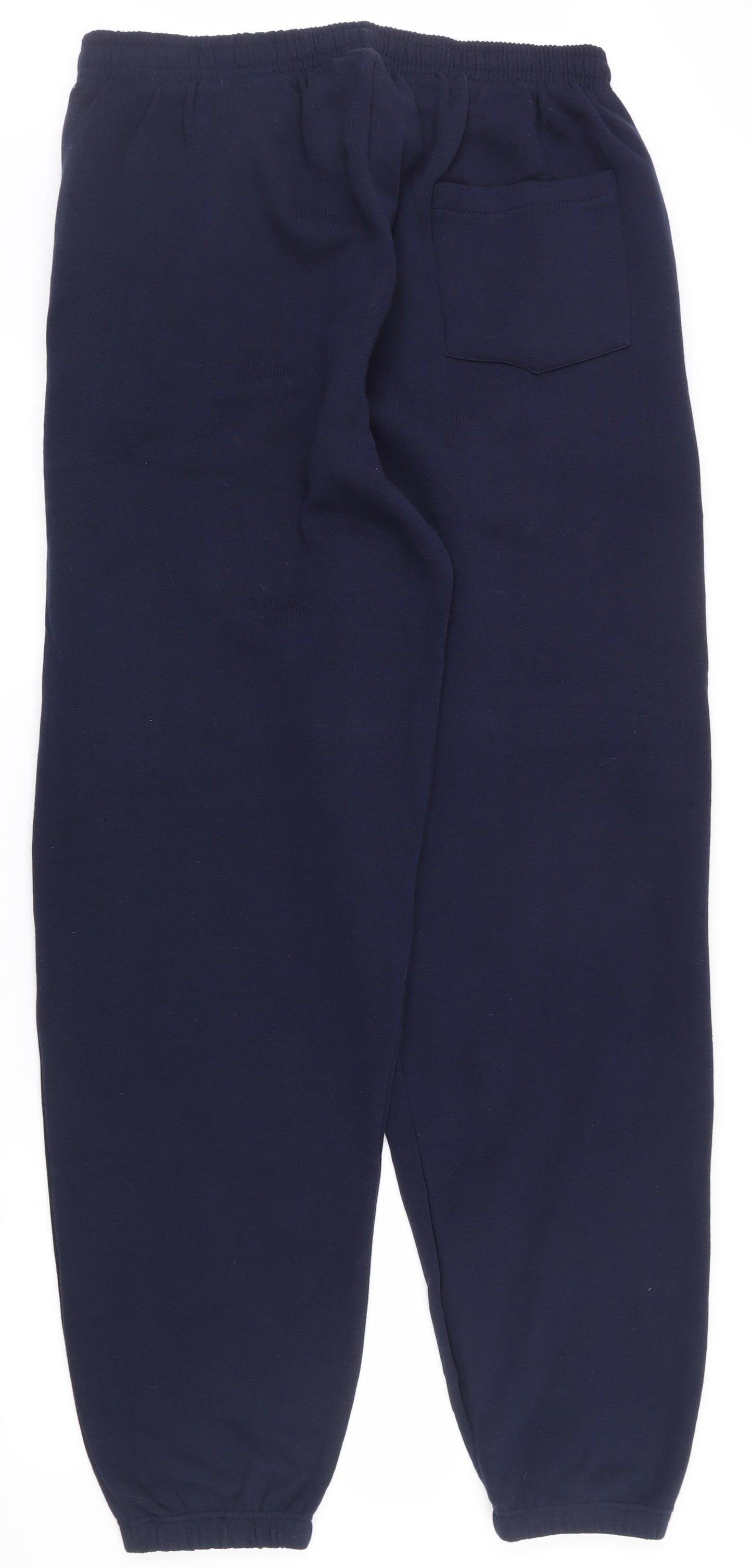 Hud Mens Blue  Polyester Jogger Trousers Size XL L32 in Regular Drawstring