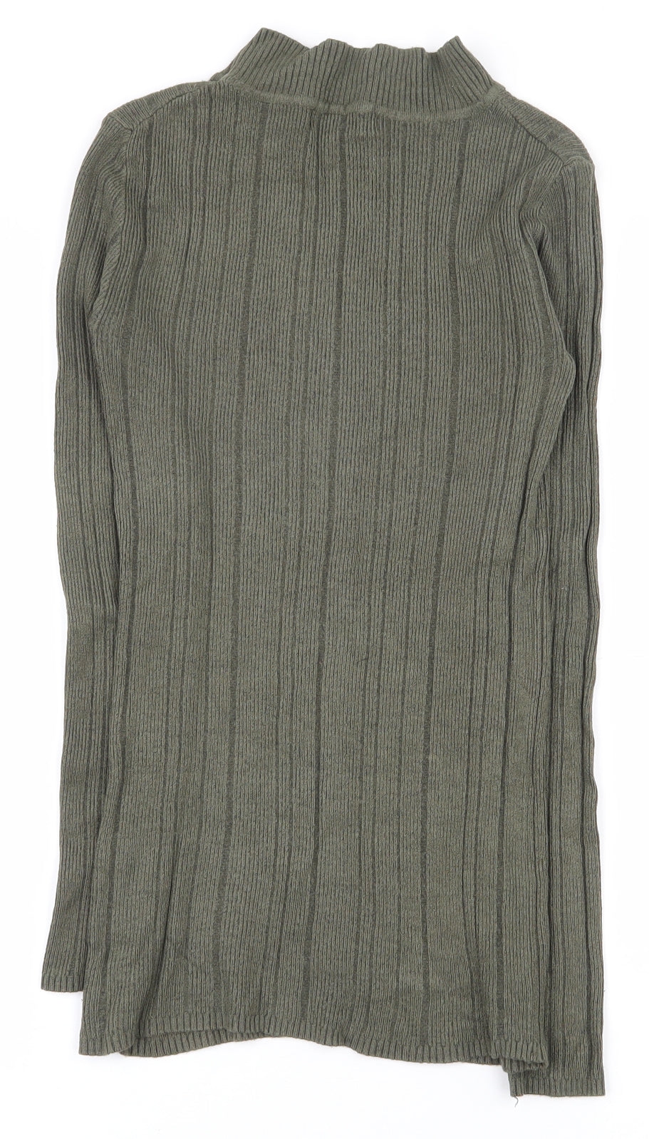 Atmosphere Womens Green  Viscose Basic T-Shirt Size 10 High Neck