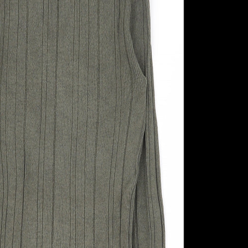 Atmosphere Womens Green  Viscose Basic T-Shirt Size 10 High Neck
