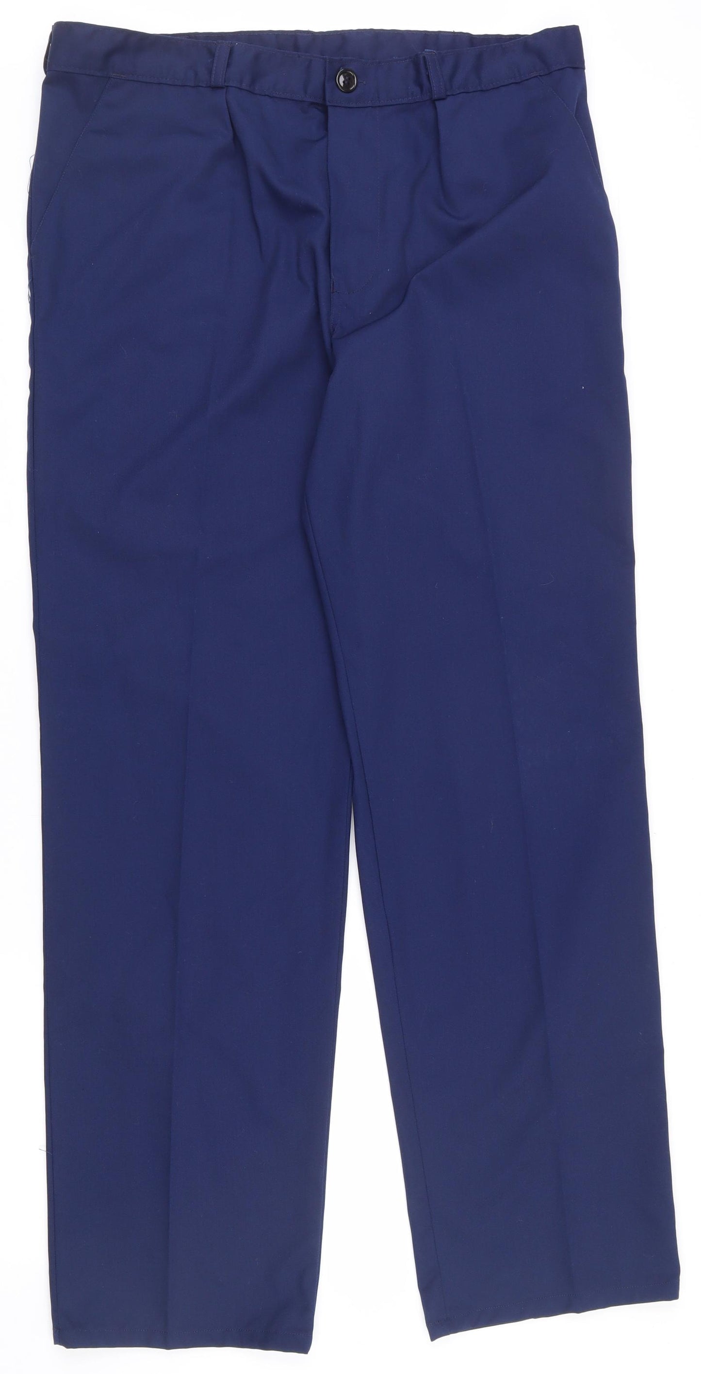 Dickies Mens Blue  Polyester Trousers  Size 36 L32 in Regular Zip - Work Trousers