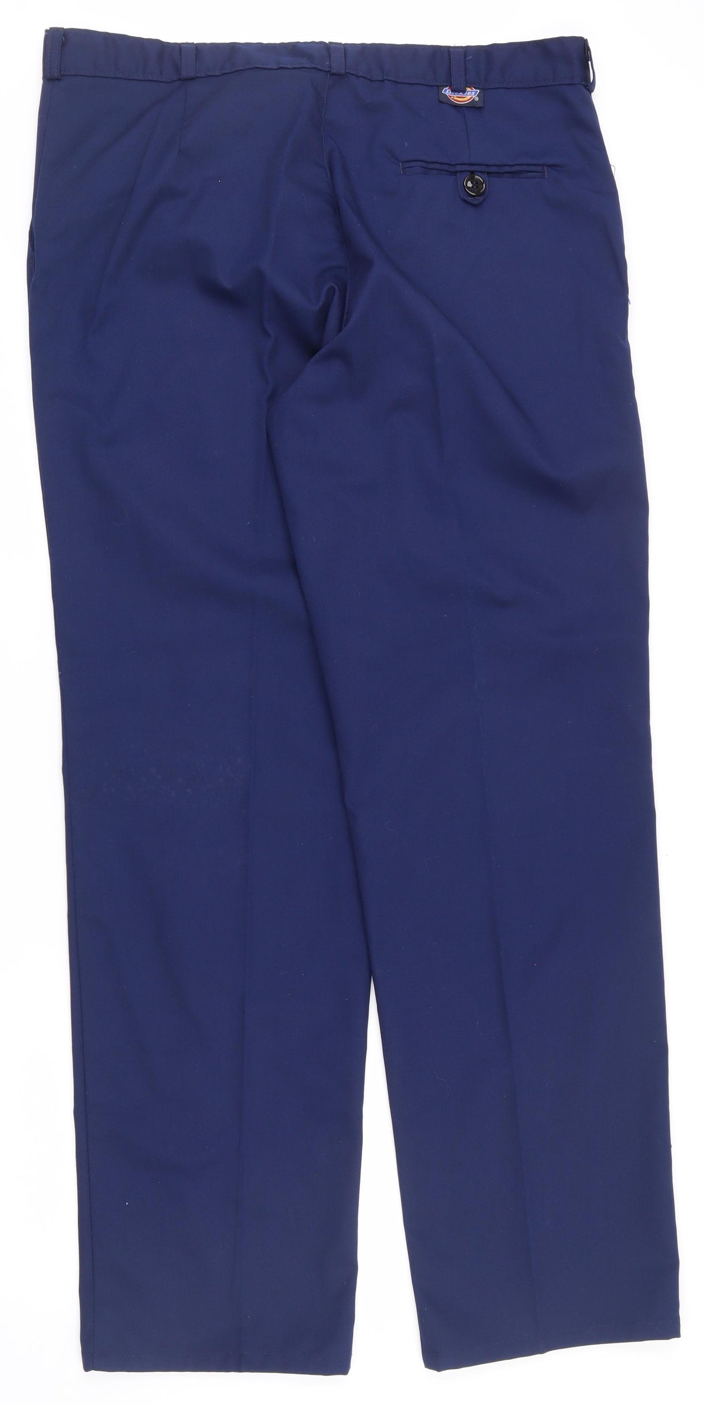 Dickies Mens Blue  Polyester Trousers  Size 36 L32 in Regular Zip - Work Trousers