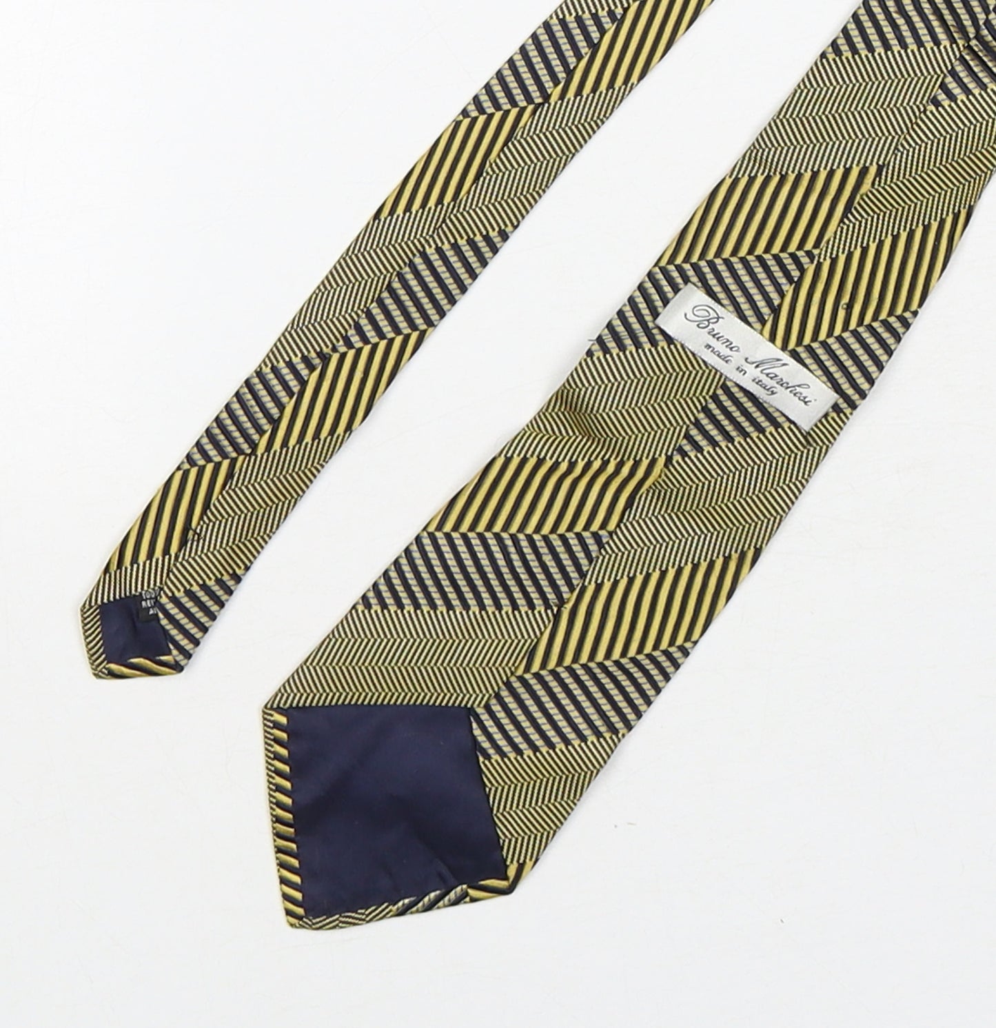 Bruno Manchesi Mens Multicoloured Striped Silk Pointed Tie One Size