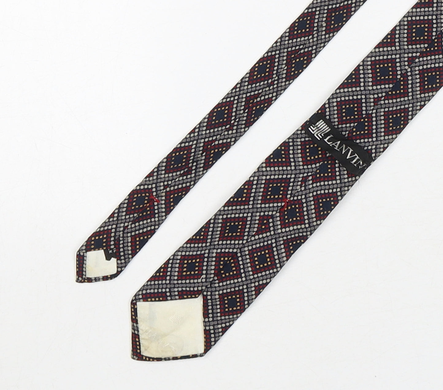 Lanvin Mens Multicoloured Geometric Silk Pointed Tie One Size