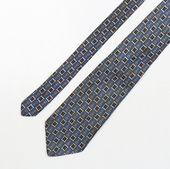Berkertex Mens Multicoloured Geometric Silk Pointed Tie One Size