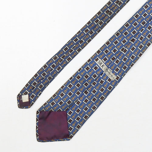 Berkertex Mens Multicoloured Geometric Silk Pointed Tie One Size