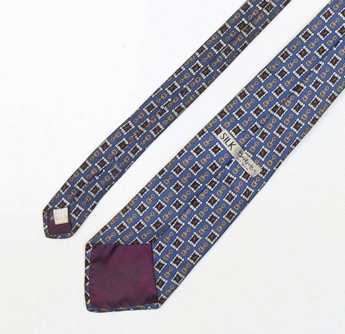 Berkertex Mens Multicoloured Geometric Silk Pointed Tie One Size