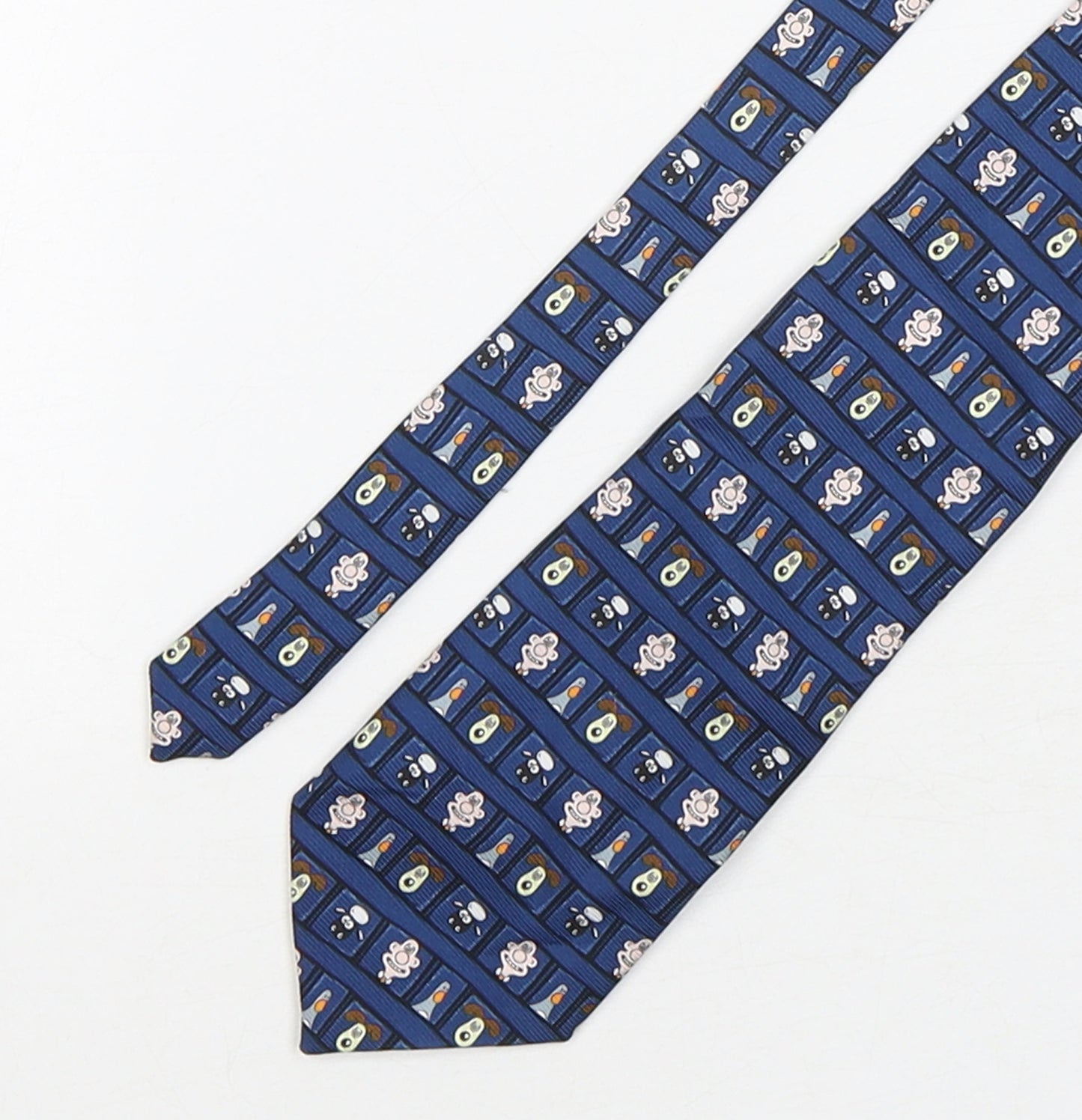 Wallace & Gromit  Mens Multicoloured Geometric Polyester Pointed Tie One Size