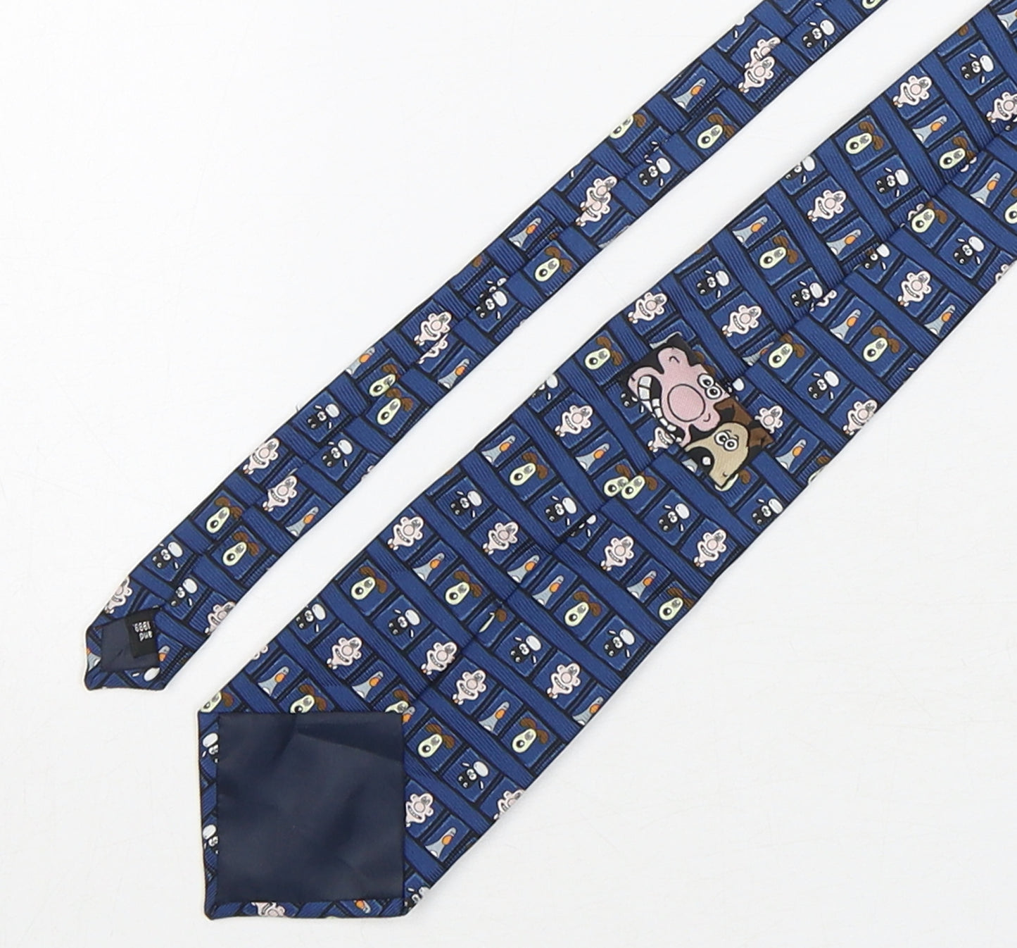 Wallace & Gromit  Mens Multicoloured Geometric Polyester Pointed Tie One Size