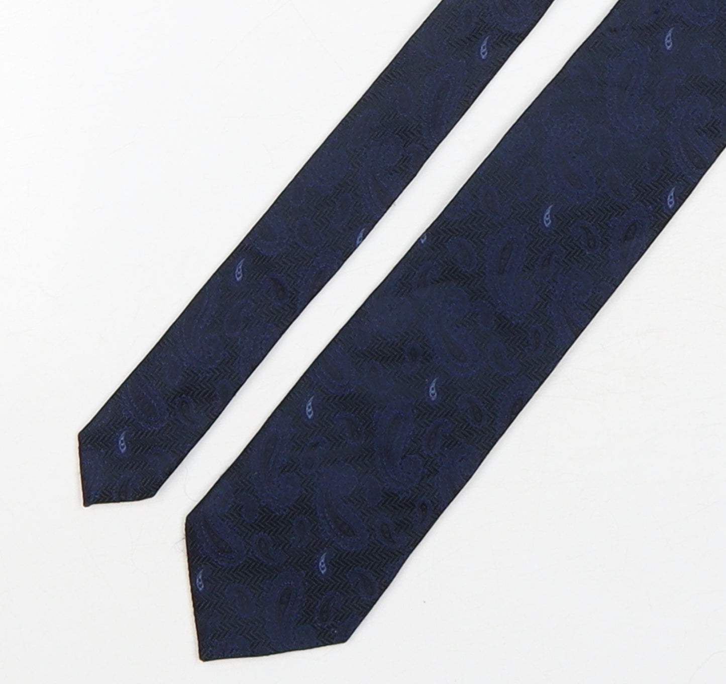 Daniel Hechter Mens Blue Paisley Silk Pointed Tie One Size