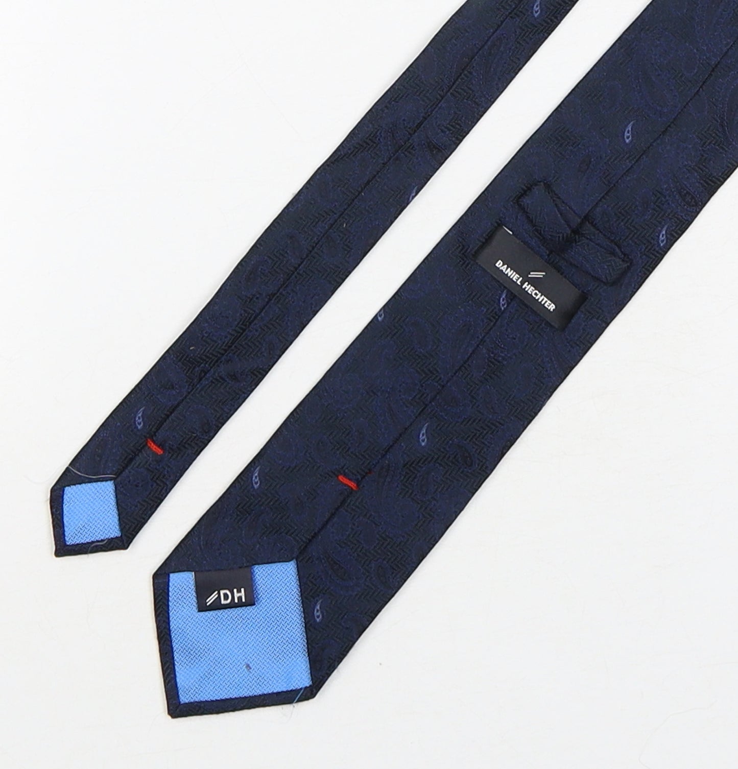 Daniel Hechter Mens Blue Paisley Silk Pointed Tie One Size