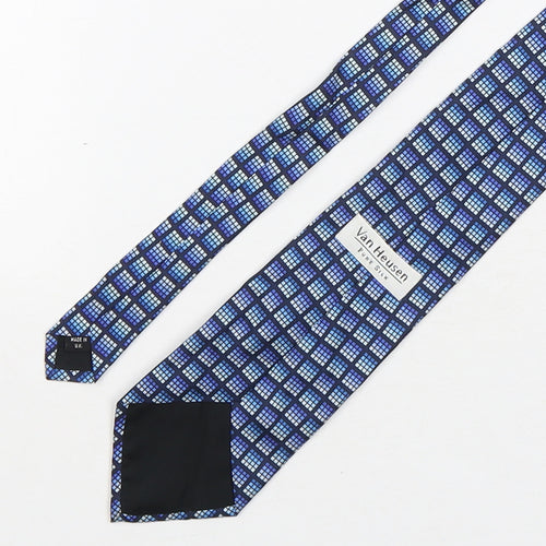 Van Heusen  Mens Blue Geometric Silk Pointed Tie One Size