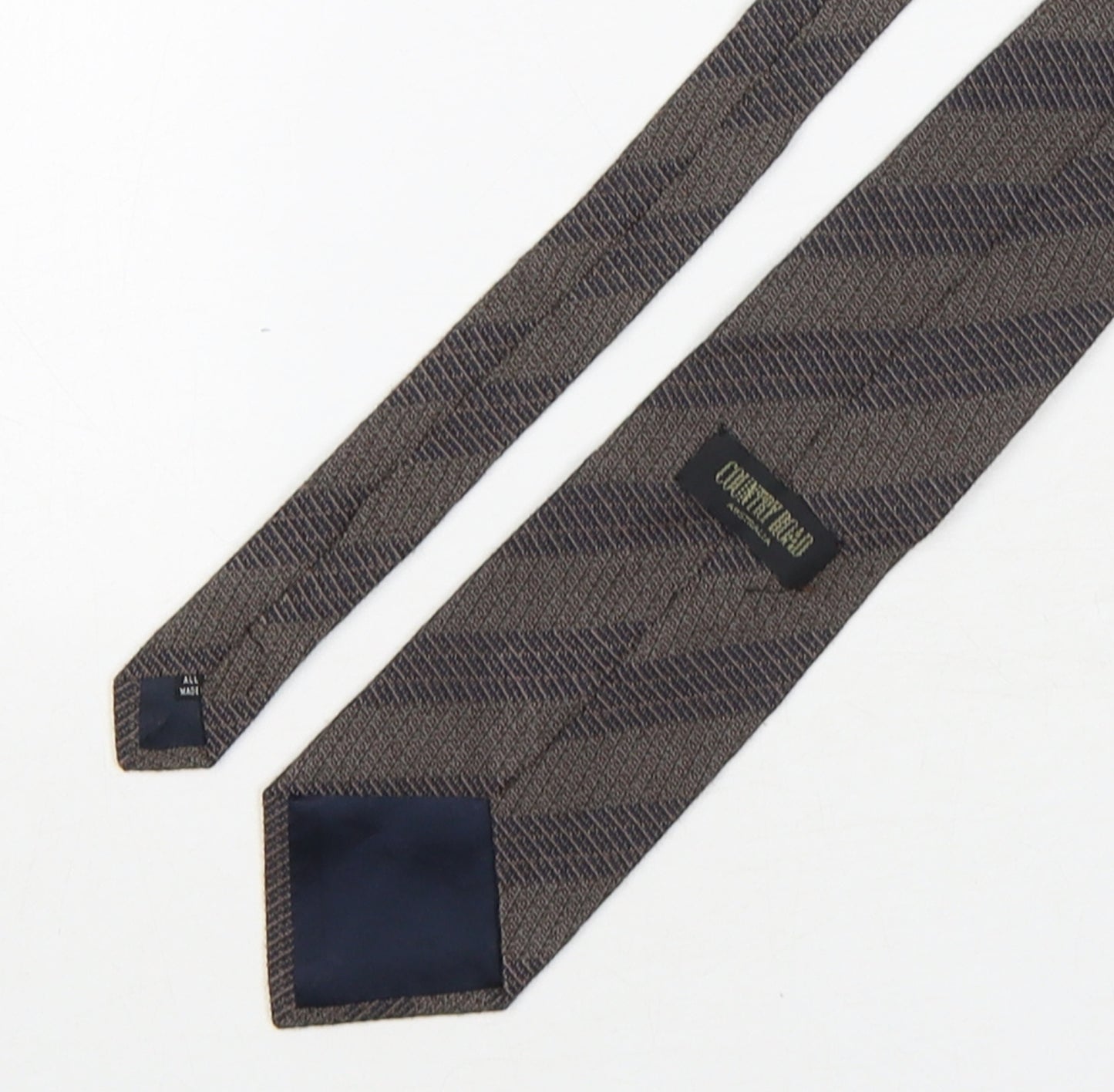 Country Road Mens Brown Striped Silk Pointed Tie One Size