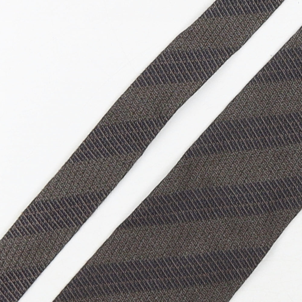 Country Road Mens Brown Striped Silk Pointed Tie One Size