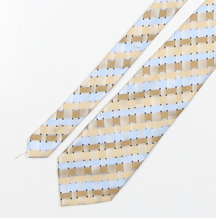 Greenwoods Mens Multicoloured Plaids & Checks Polyester Pointed Tie One Size