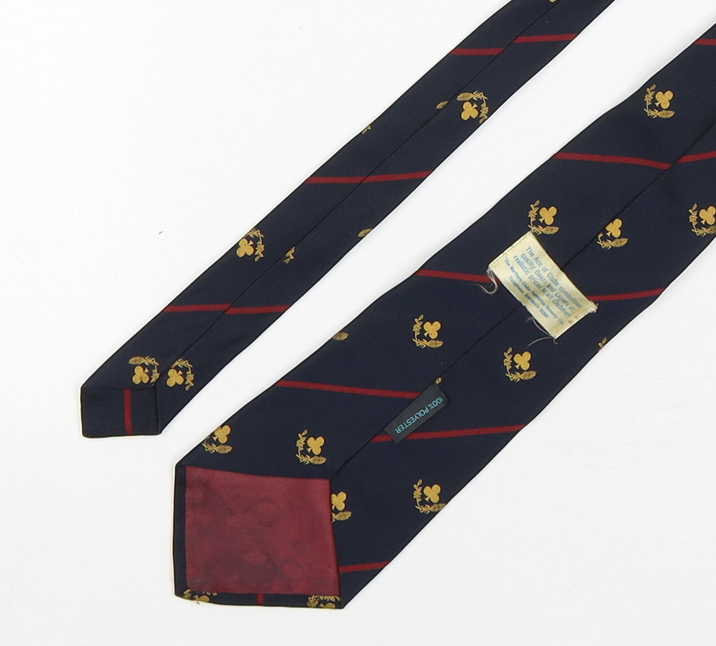Clubmen Mens Multicoloured Striped Polyester Pointed Tie One Size