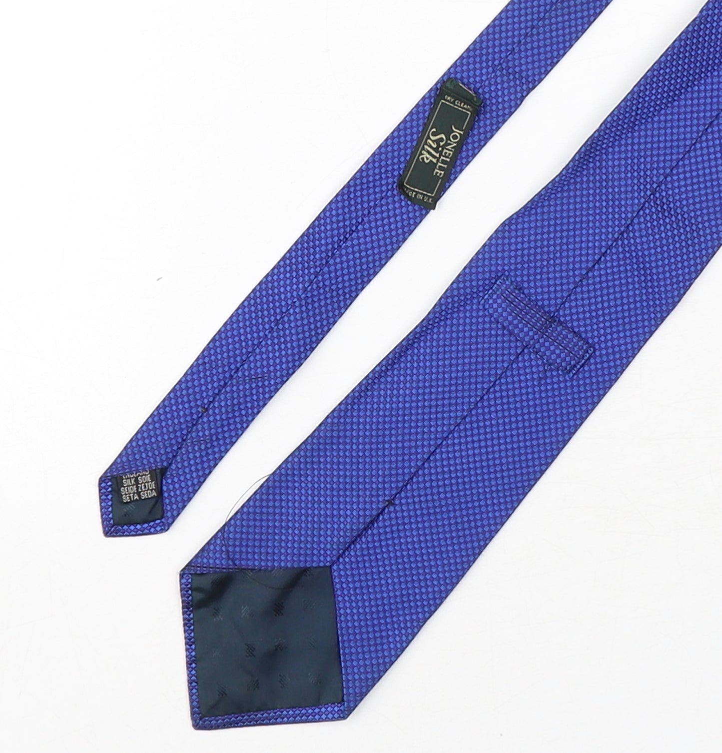 Jonelle  Mens Blue Grenadine Silk Pointed Tie One Size