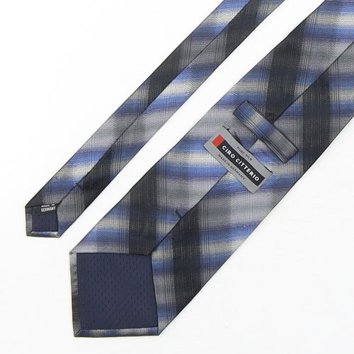 Ciro Citterio Mens Multicoloured Plaids & Checks Silk Pointed Tie One Size
