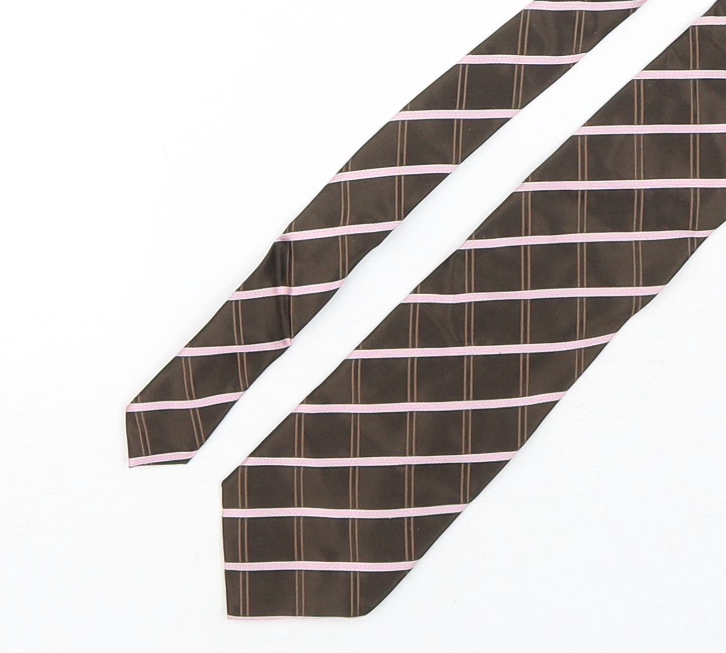 NEXT Mens Multicoloured Plaids & Checks Silk Pointed Tie One Size