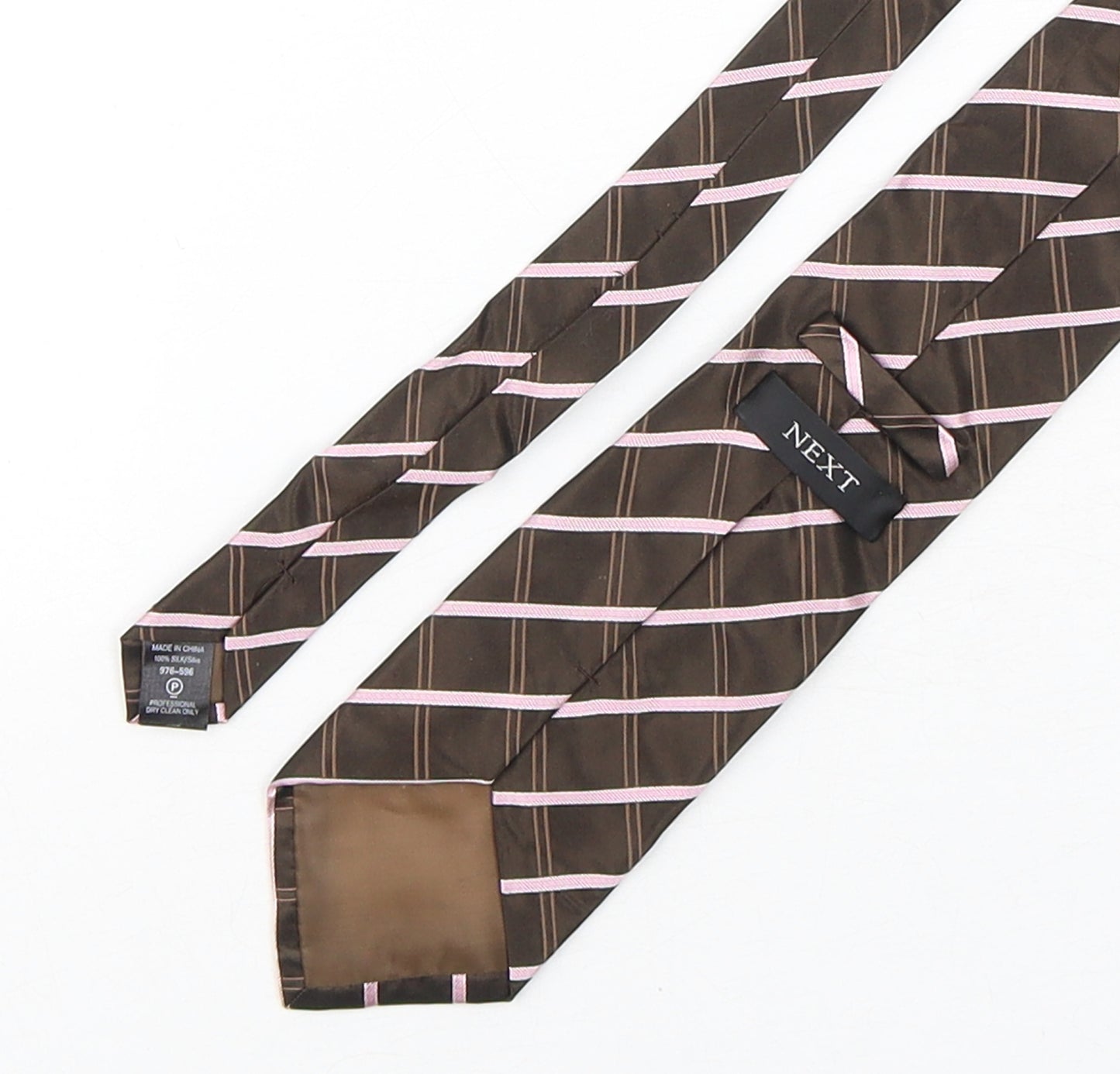 NEXT Mens Multicoloured Plaids & Checks Silk Pointed Tie One Size