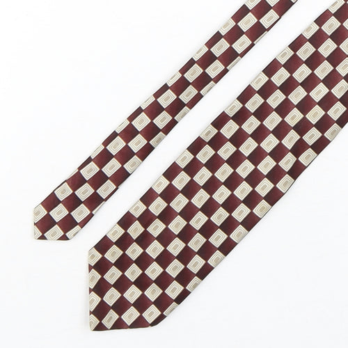 Berkertex Mens Multicoloured Plaids & Checks Silk Pointed Tie One Size