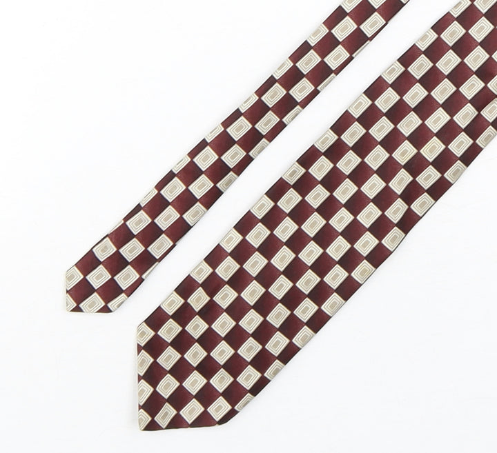 Berkertex Mens Multicoloured Plaids & Checks Silk Pointed Tie One Size
