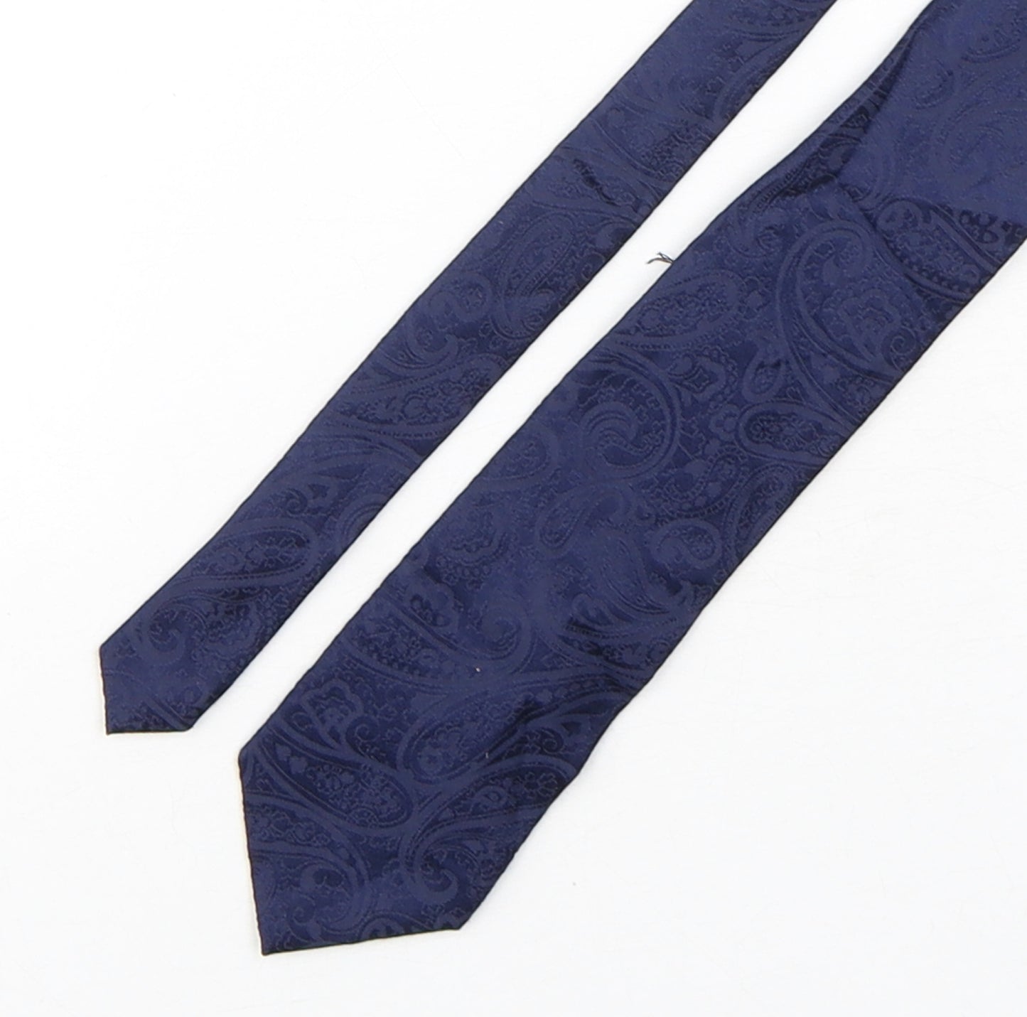 Van Heusen Mens Blue Paisley Silk Pointed Tie One Size