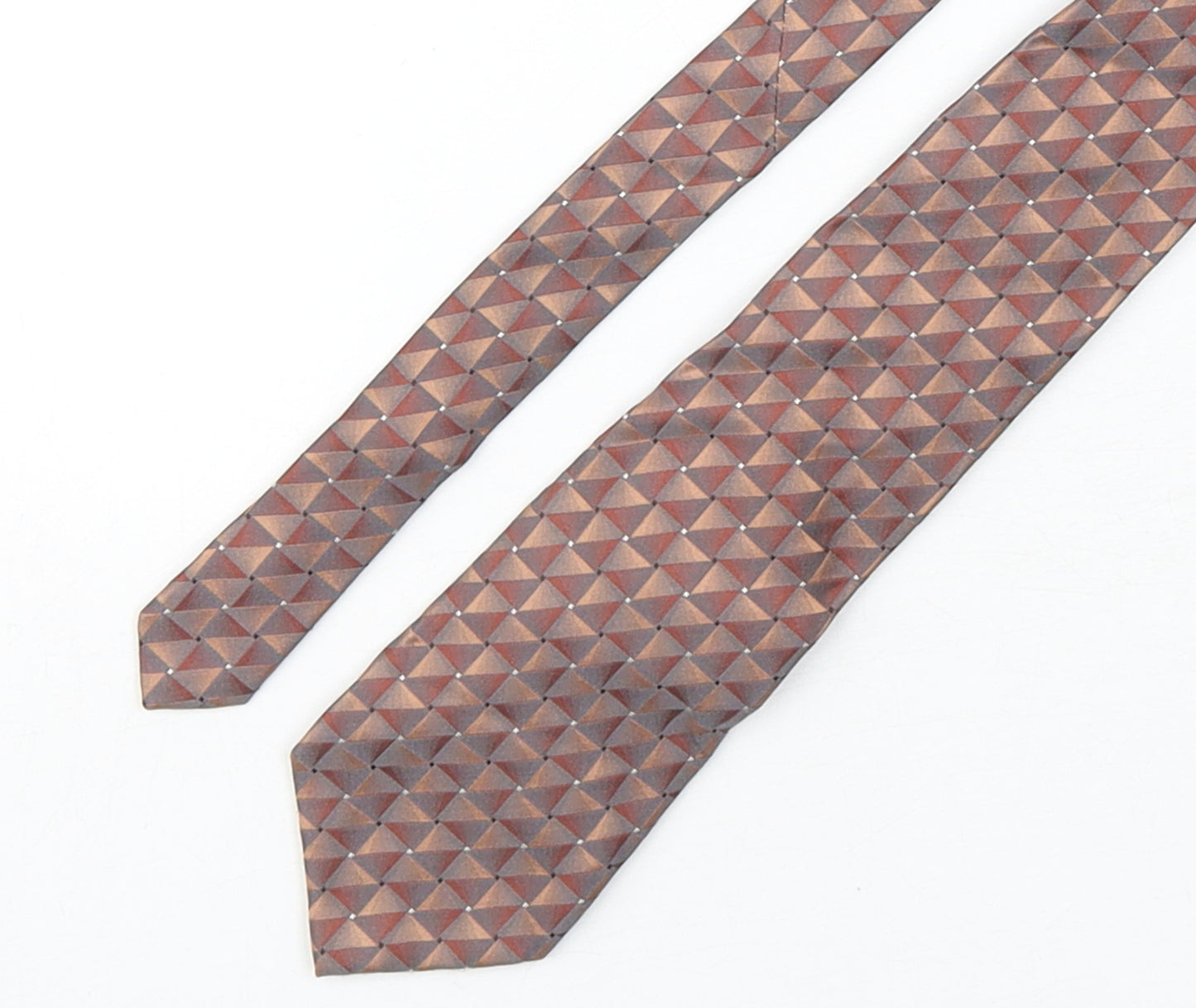Van heusen  Mens Bronze Geometric Silk Pointed Tie One Size