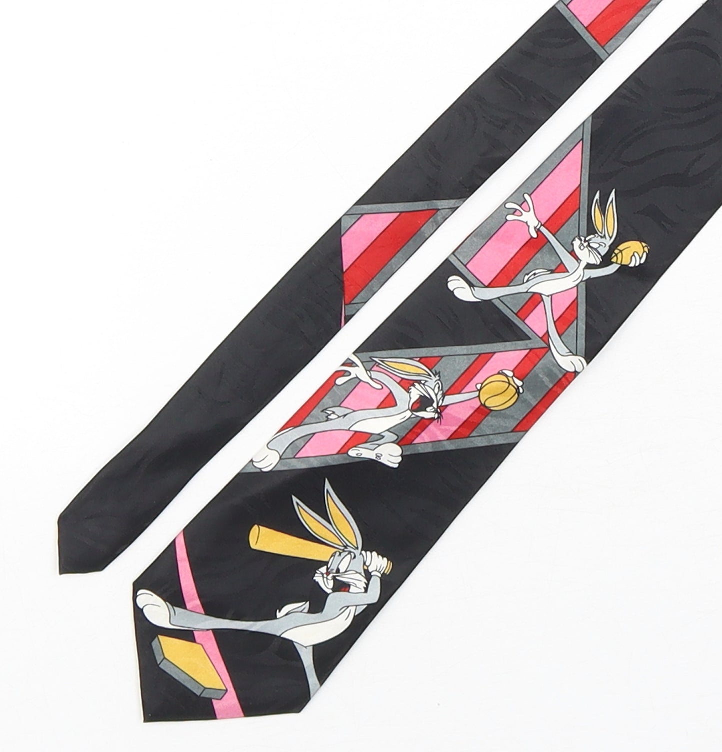 Picasso Mens Multicoloured Geometric Polyester Pointed Tie One Size - Bugs Bunny