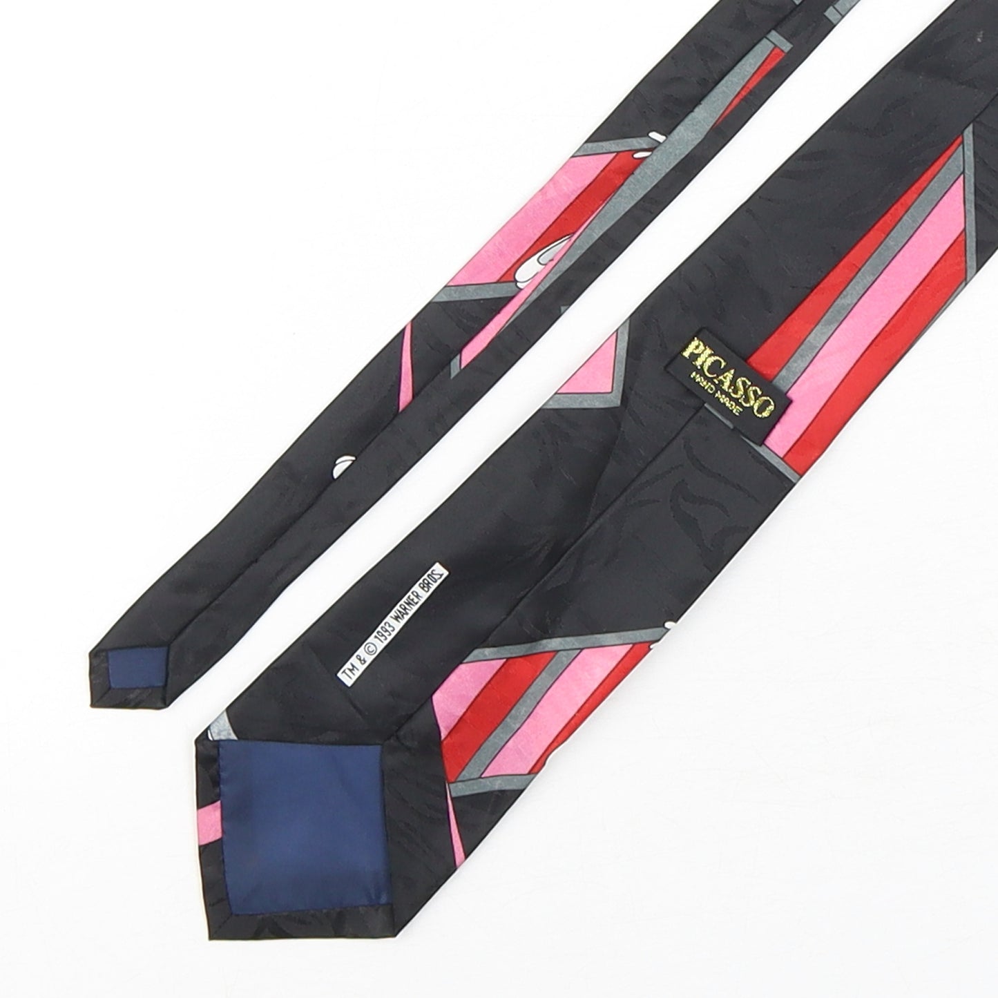 Picasso Mens Multicoloured Geometric Polyester Pointed Tie One Size - Bugs Bunny