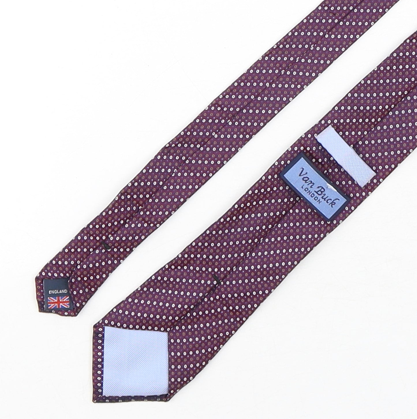 Van Buck Mens Multicoloured Geometric Silk Pointed Tie One Size