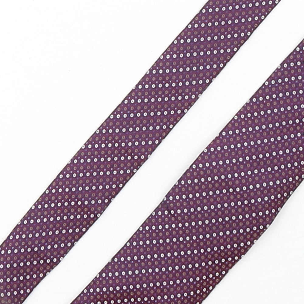 Van Buck Mens Multicoloured Geometric Silk Pointed Tie One Size