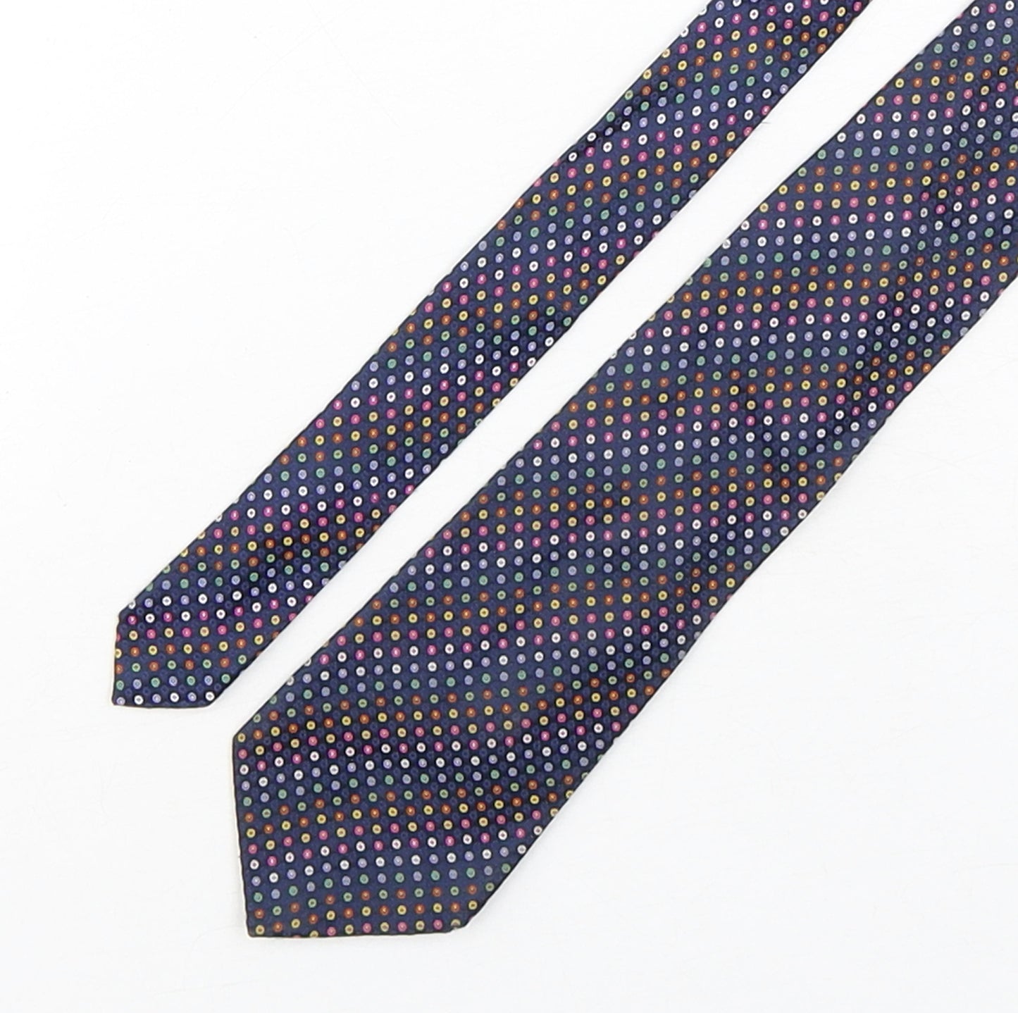 Marks and Spencer Mens Multicoloured Polka Dot Silk Pointed Tie One Size