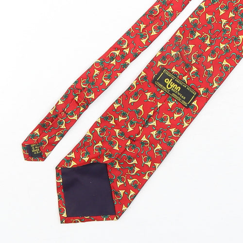 Alynn Mens Multicoloured Geometric Silk Pointed Tie One Size