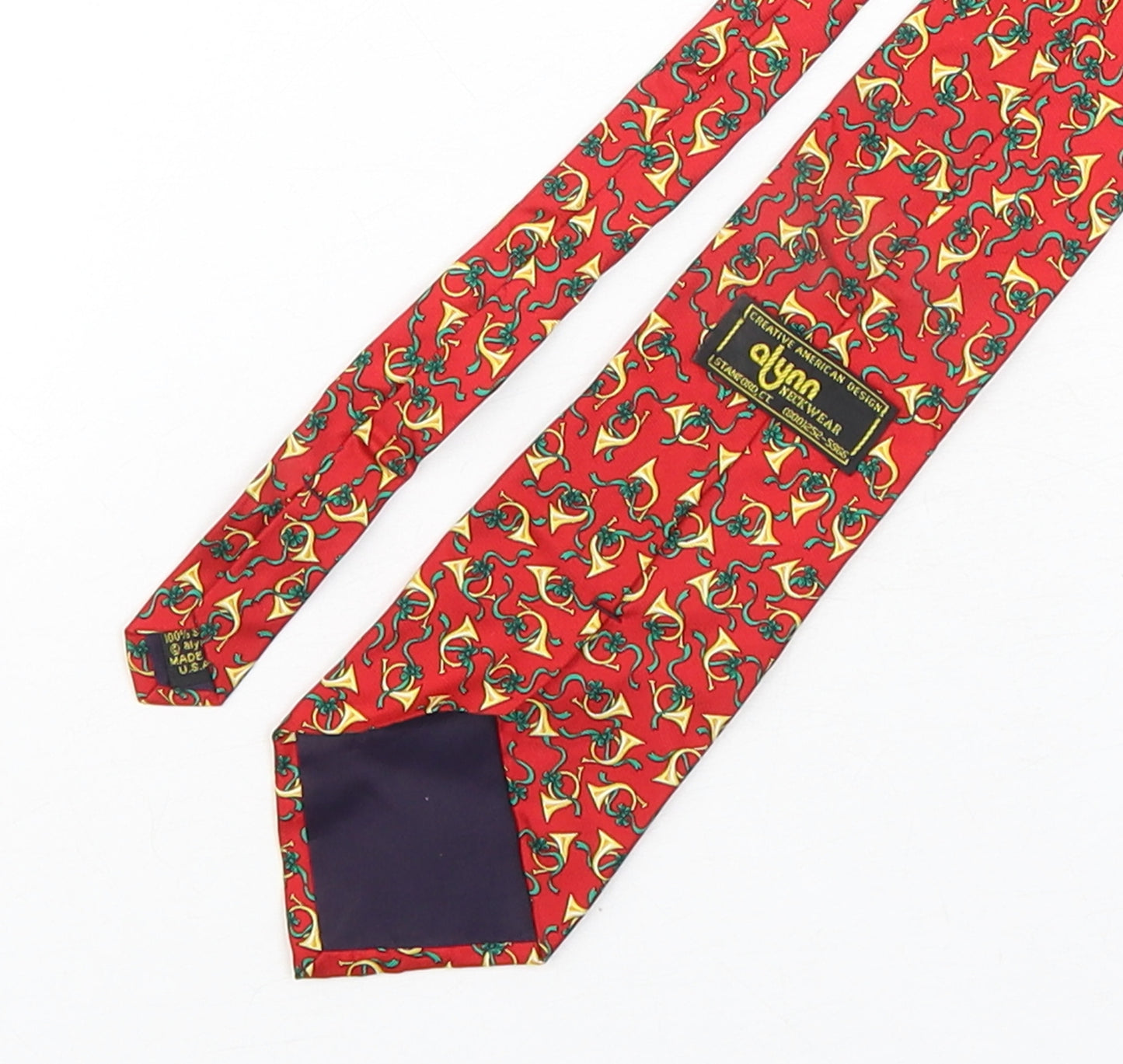 Alynn Mens Multicoloured Geometric Silk Pointed Tie One Size