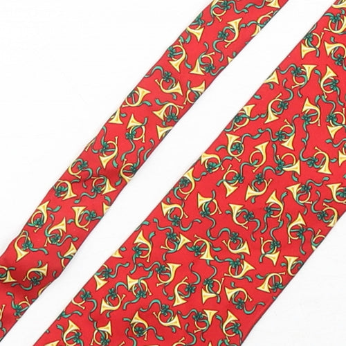 Alynn Mens Multicoloured Geometric Silk Pointed Tie One Size