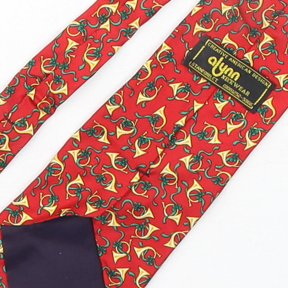 Alynn Mens Multicoloured Geometric Silk Pointed Tie One Size