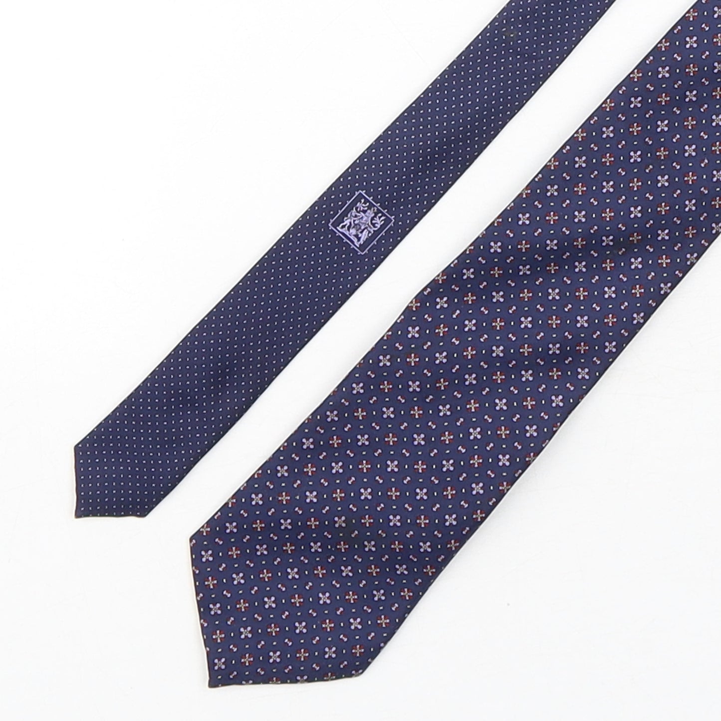 Marks and Spencer Mens Multicoloured Geometric Silk Pointed Tie One Size