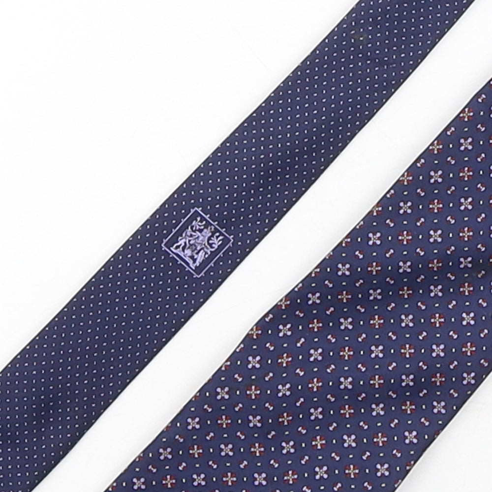 Marks and Spencer Mens Multicoloured Geometric Silk Pointed Tie One Size