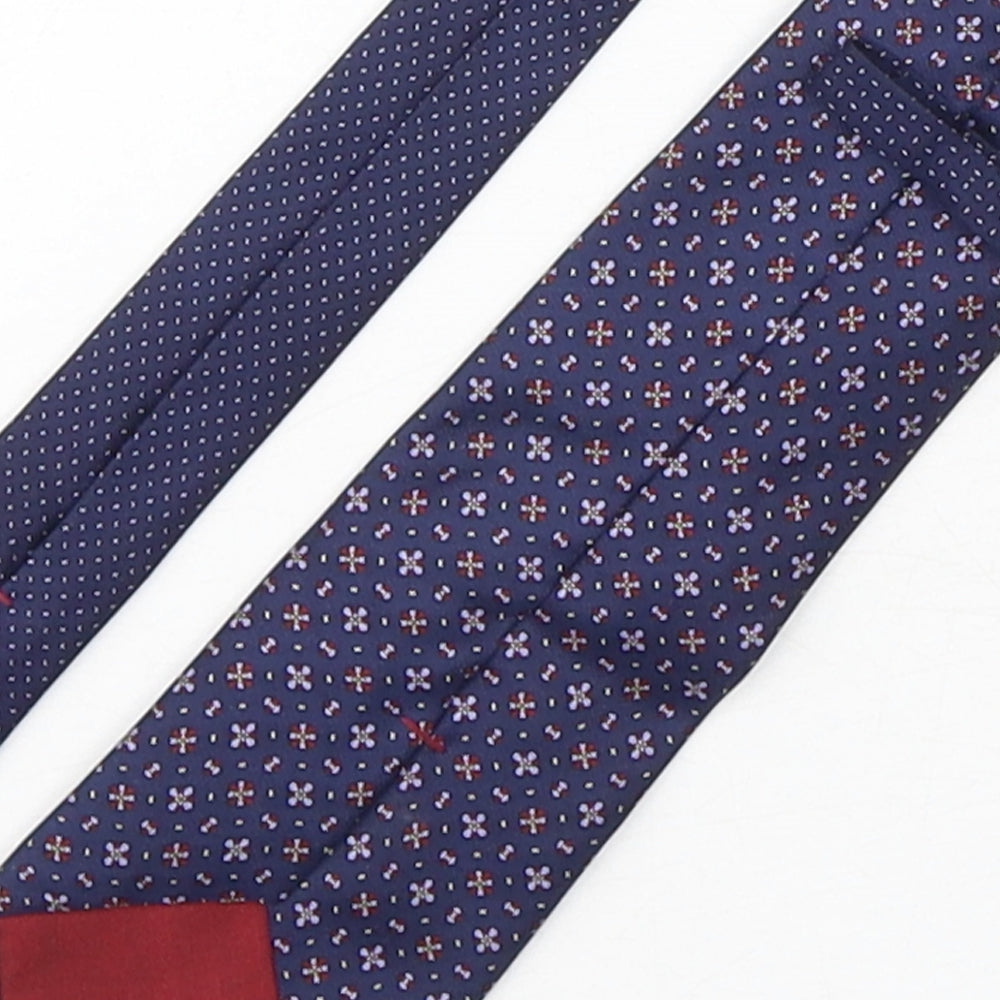 Marks and Spencer Mens Multicoloured Geometric Silk Pointed Tie One Size