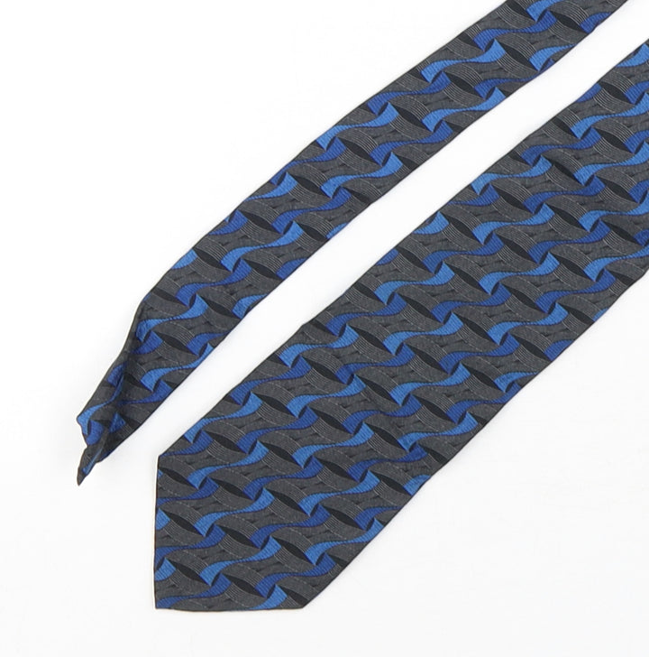 Carnaval De Venise  Mens Multicoloured Geometric Silk Pointed Tie One Size